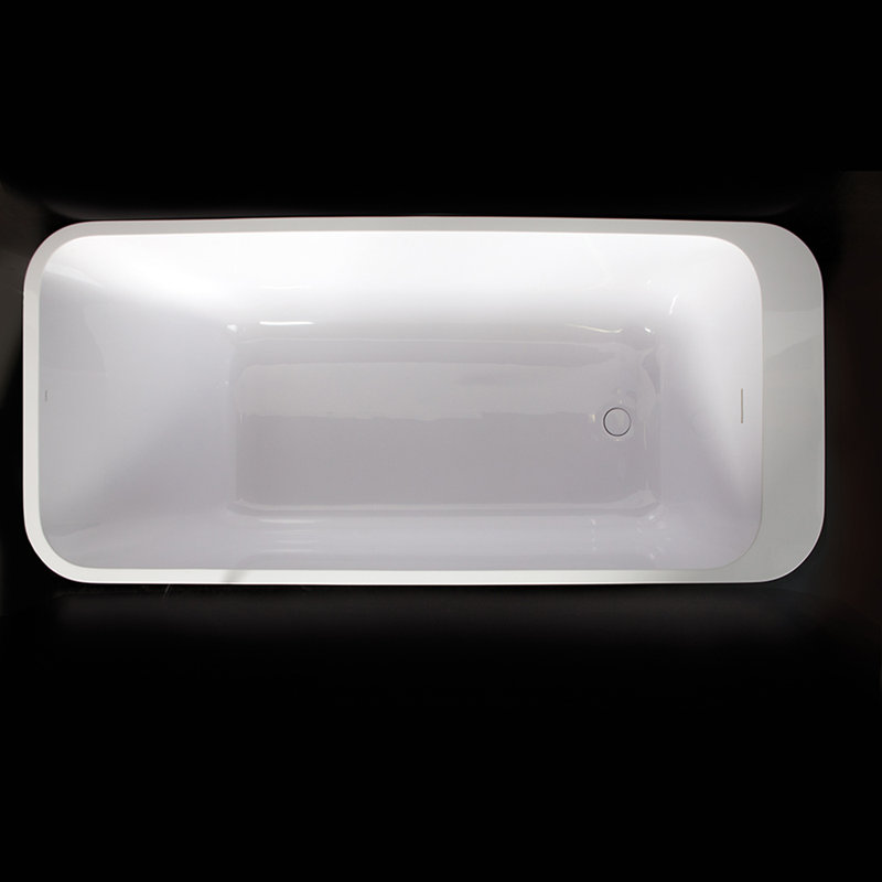 Plaza 67'' L Freestanding Soaking Bathtub, Matte White