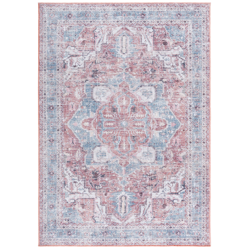 Tapis oriental lavable en machine Vintage Heriz Performance, Tapis de couloir 2 pi 3 po x 8 pi