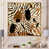 Toile avec cadre flottant or