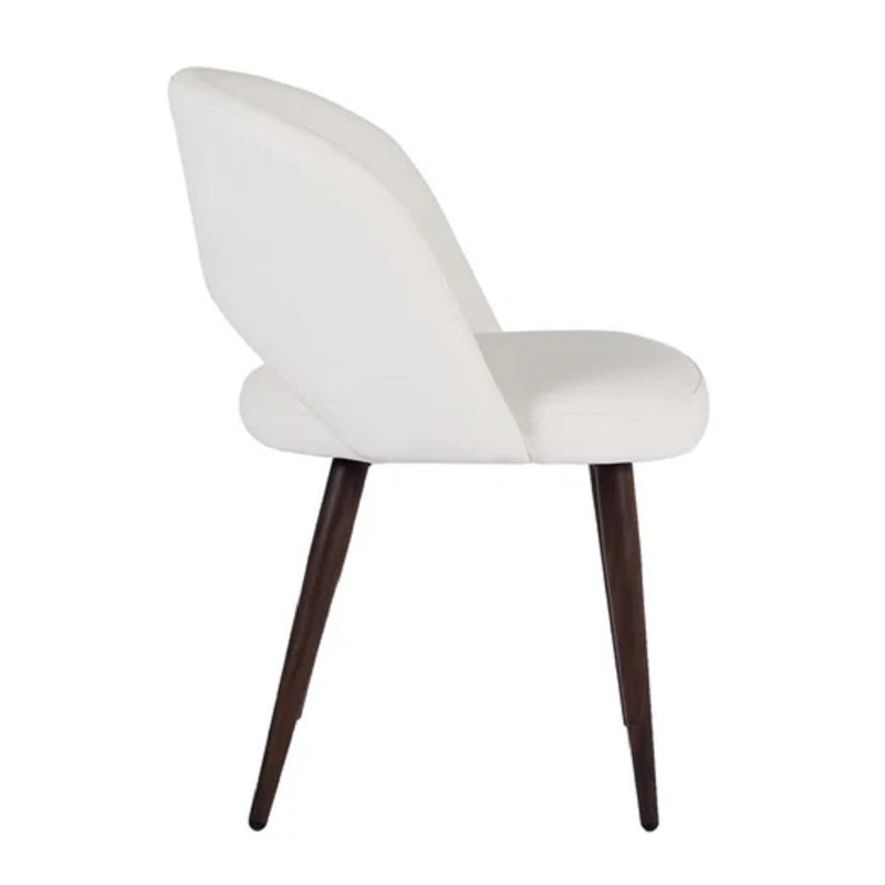 Chaise de salle à manger en cuir, Blanc