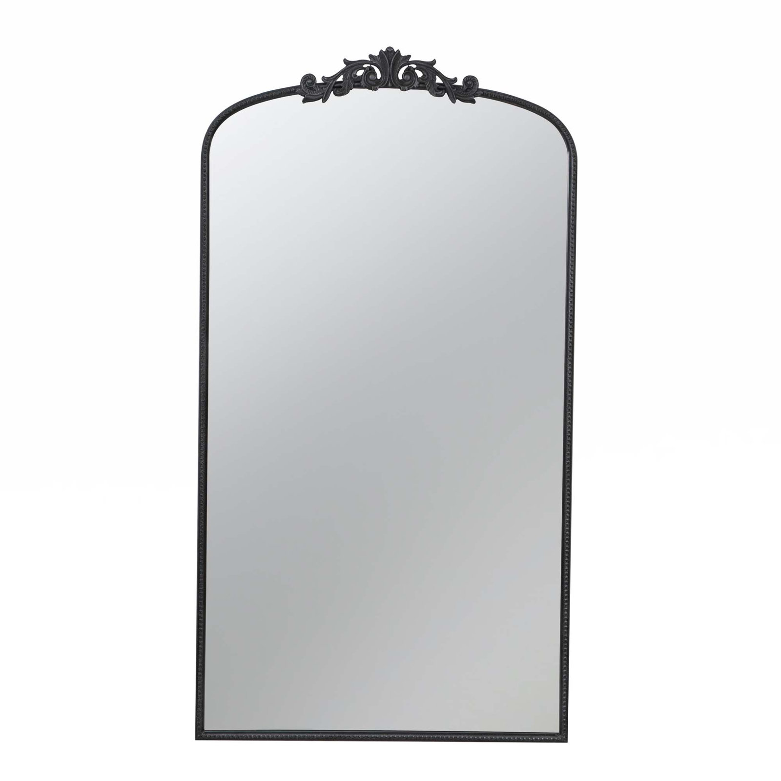 Emmeline Metal Arch Mirror, Black, 66" x 36"