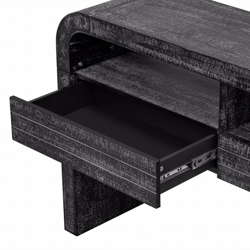 Console pour table d'entrée, canapé rétro avec 2 grands tiroirs, console étroite