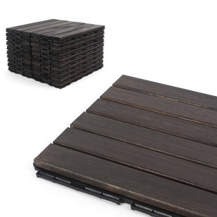 Carreau de terrasse en bois 12 po x 12 po (Ensemble de 20)