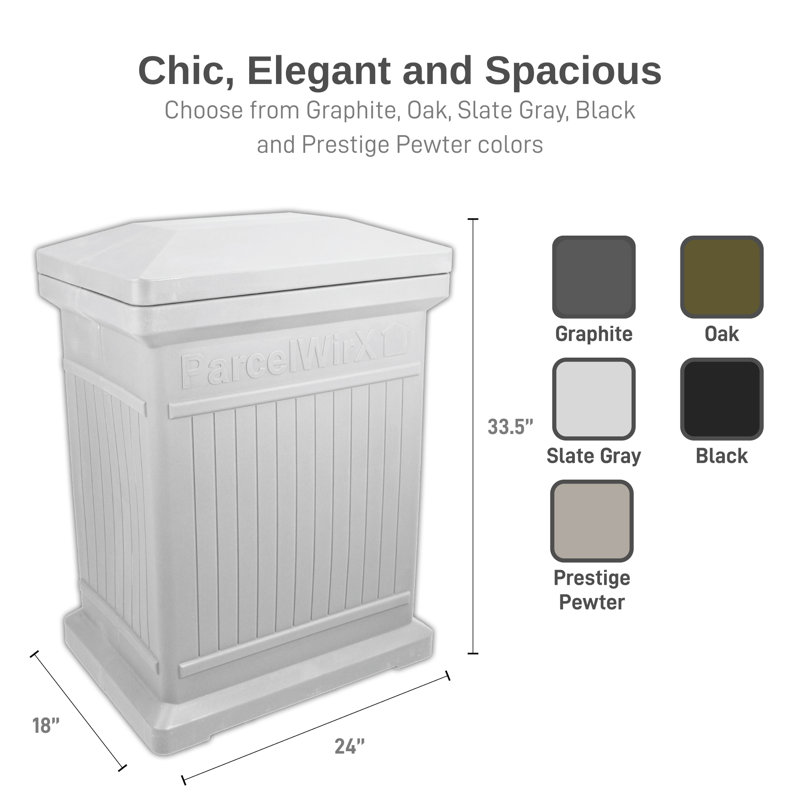 Boîte de dépôt Olgrah Home Accents, Gris ardoise