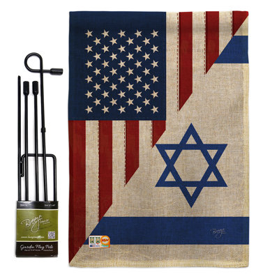 Ensemble de drapeaux 19 x 13 po American American Friendship the World Impressions