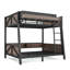 Lit superposé simple avec tablettes de rangement, structure de lit superposé en métal avec lumière DEL et ports USB pour enfants, adolescents-284835430