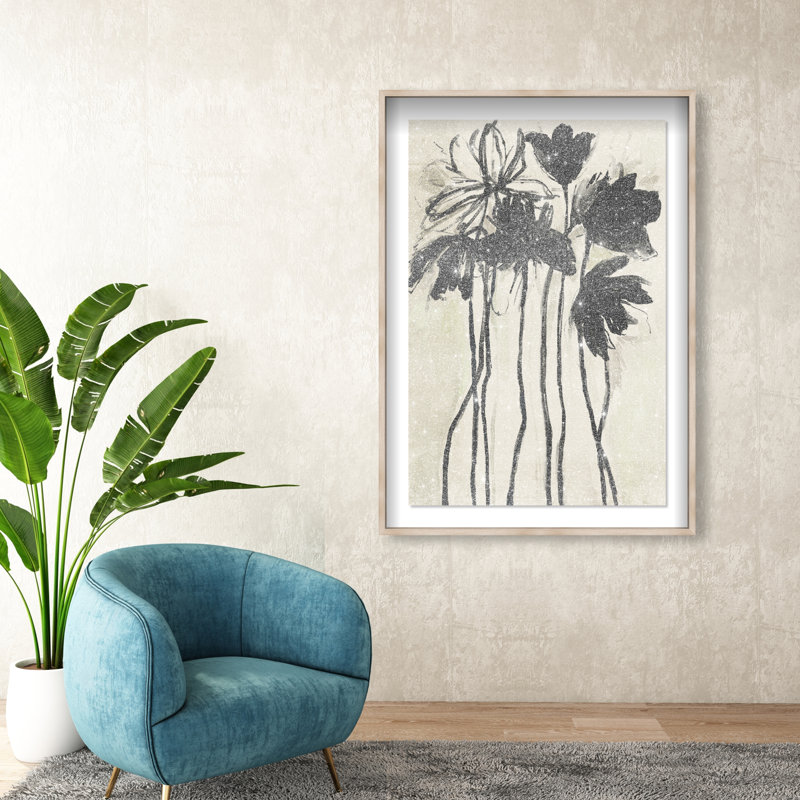 Flower Abstract Studio Shadowbox Floral & Botanical Print by Oliver Gal, Black Frame, 10 x 15, 25.5"H x 17.5"W