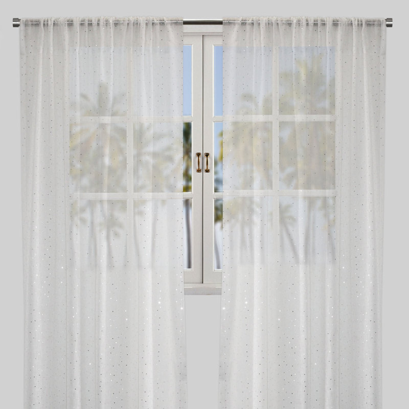 Polak Sheer Curtain, Ivory, 54" W x 96' L