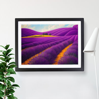 Mesmerising Lavender Flower Field - Single Picture Frame Print