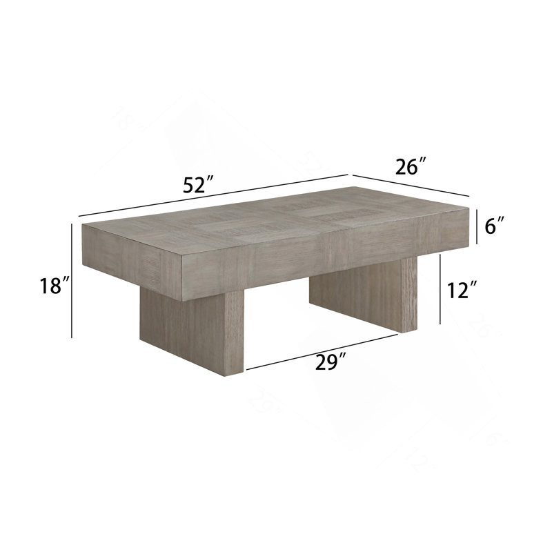 Table basse, meuble de salon rectangulaire 1 pièce