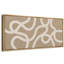 Lignes blanches abstraites sur art moderne beige-111695676-100937185