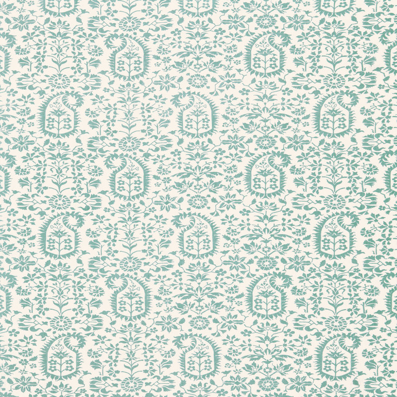Tissu à imprimé cachemire Kalika, Aigue-marine