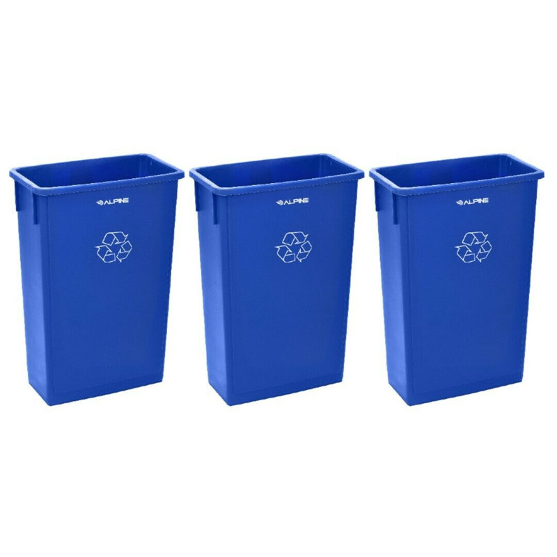 Ensembles de poubelles en plastique 23 gallons, Bleu