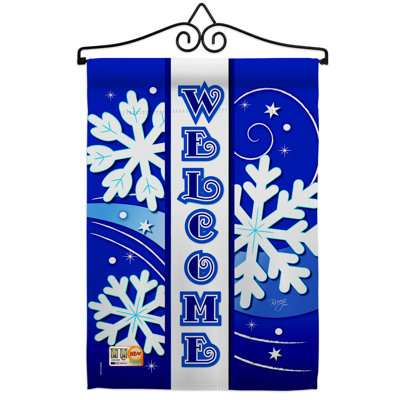 Double Sided 18.5'' H x 13'' W Polyester Christmas Flag Set