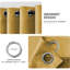 Aspire Homeware 100% Velvet Eyelet Room Darkening Curtains Pair for Soft and Elegant Window Look-859884418-859884420