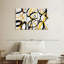Impression sur toile multicolore noir et doré-1341468007
