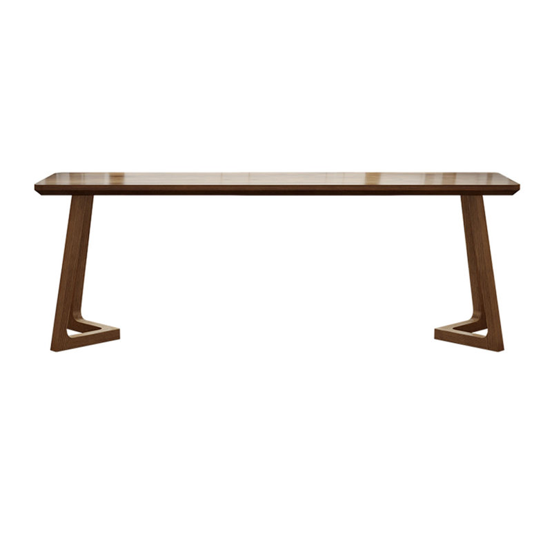 Light walnut Rectangular Solid Wood desks, 29.53" H x 78.74" W x 23.62" D 