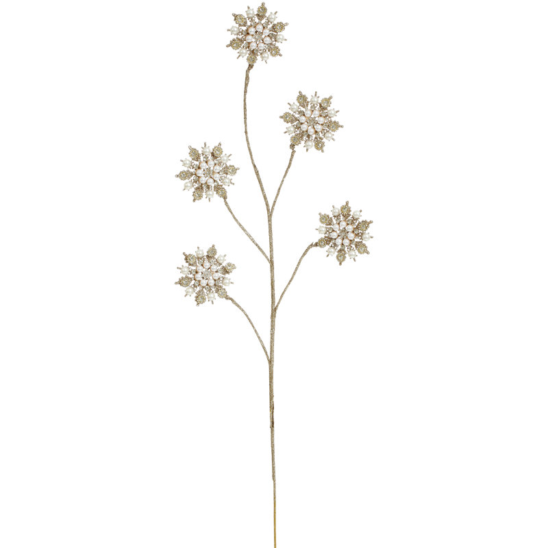 Pearl Sunflower Spray -30 Inches Set Of 6