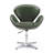 Raspberry Wool Blend Upholstered Swivel Balloon Chair-1773073062