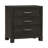 Keniston Rubberwood 3-Drawer Nightstand
