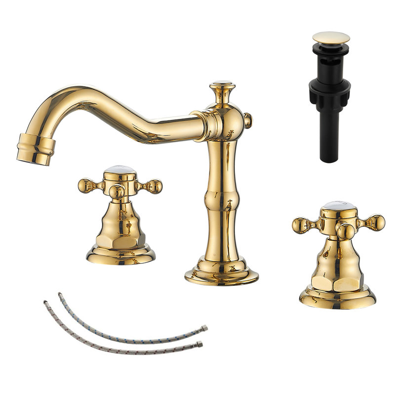 Robinet de lavabo de salle de bain avec drain TC-16389-TG, Doré