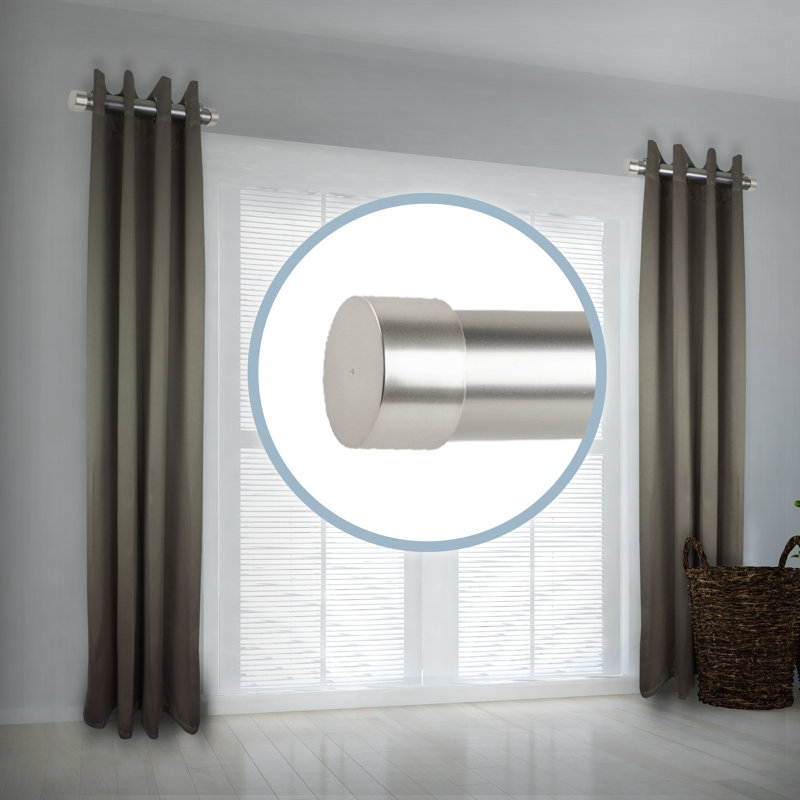 Tringle à rideaux simple Isler, Nickel satiné