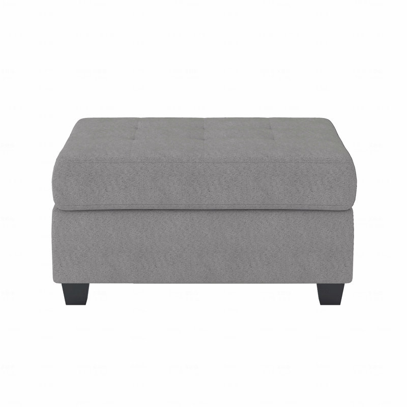 Repose-pieds rembourré en microfibre avec rangement 1pc
