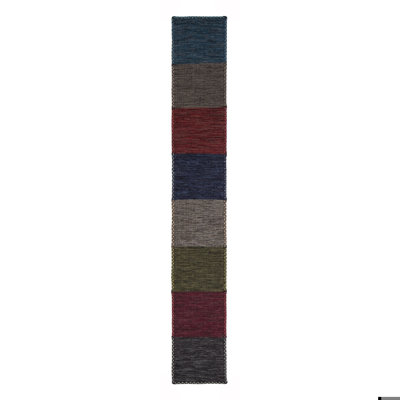 Dario Authentic Hand-Woven Handcrafted White, Brown & Black Modern Farmhouse Ribbed Cotton Area Rug