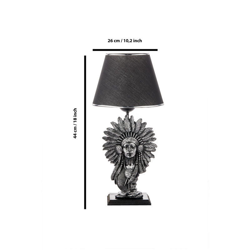 Lampe de table Danyale, gris, Noir