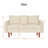 55.8" Loveseat velvet Sofa With Wooden Legs,modern Design With Cushions-1976029367