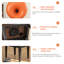 Nut-brown+Orange Rectangular Solid + Manufactured Wood+Aluminum Media Players-121334082