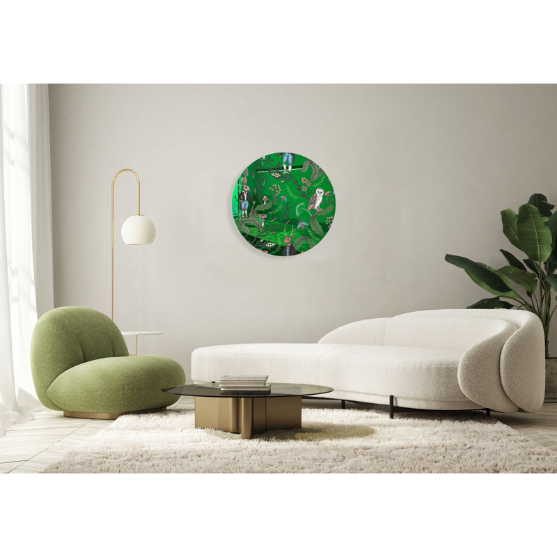 Cercles en acrylique sombres animaux en miroir