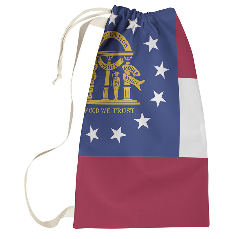 Sac à lessive US State flag, Grand (H 76,5 po x l 29,5 po x 1,5 po), Géorgie
