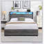 Bed Frame, Storage Headboard With Charging Station-1131854077