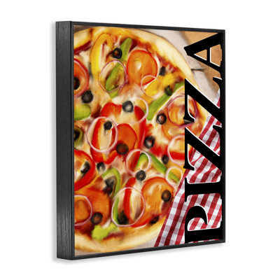 Gourmet Traditional Pizza Framed Giclee, design by Kim Allen
