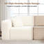 Canapé modulaire 3 pièces sans assemblage en velours côtelé luxueux - Siège profond avec méridienne à combinaison libre-1552696076