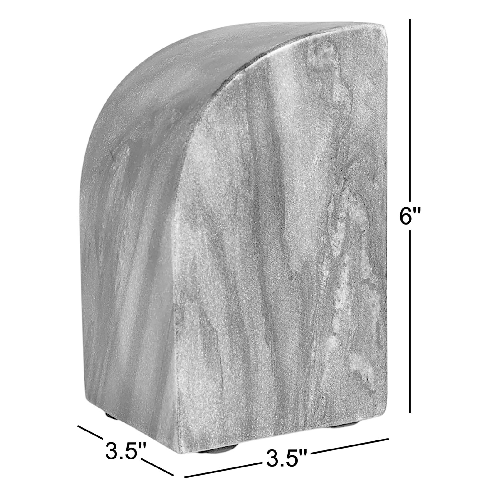 Matheson Marble Bookends, Black