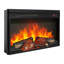 Insertion de foyer électrique de 26 pouces avec flamme réaliste, télécommande, minuterie, chaleur de 1400 W, puissance de 5 000, 11 réglages de température, flamme rouge et lueur séparée, 4 insert de luminosité réglable, ultra mince