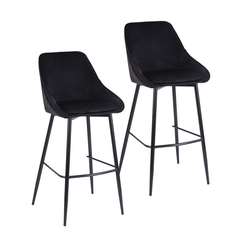 Tabouret Layken, Tabouret de bar (siège d'une hauteur de 29 po), Noir