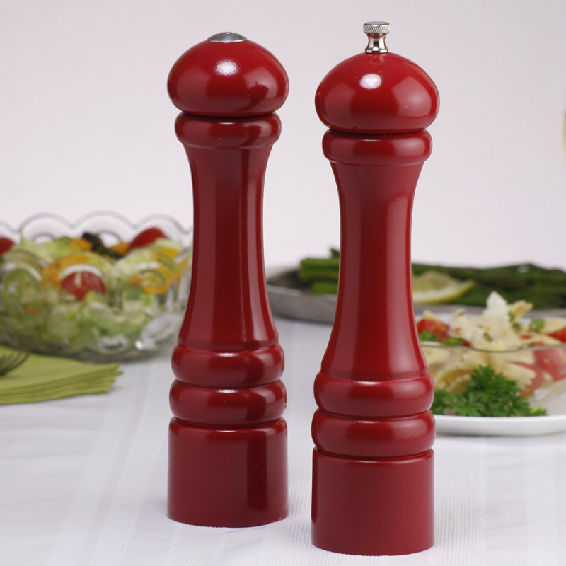 10" Imperial Pepper Mill & Shaker Set, Candy Apple