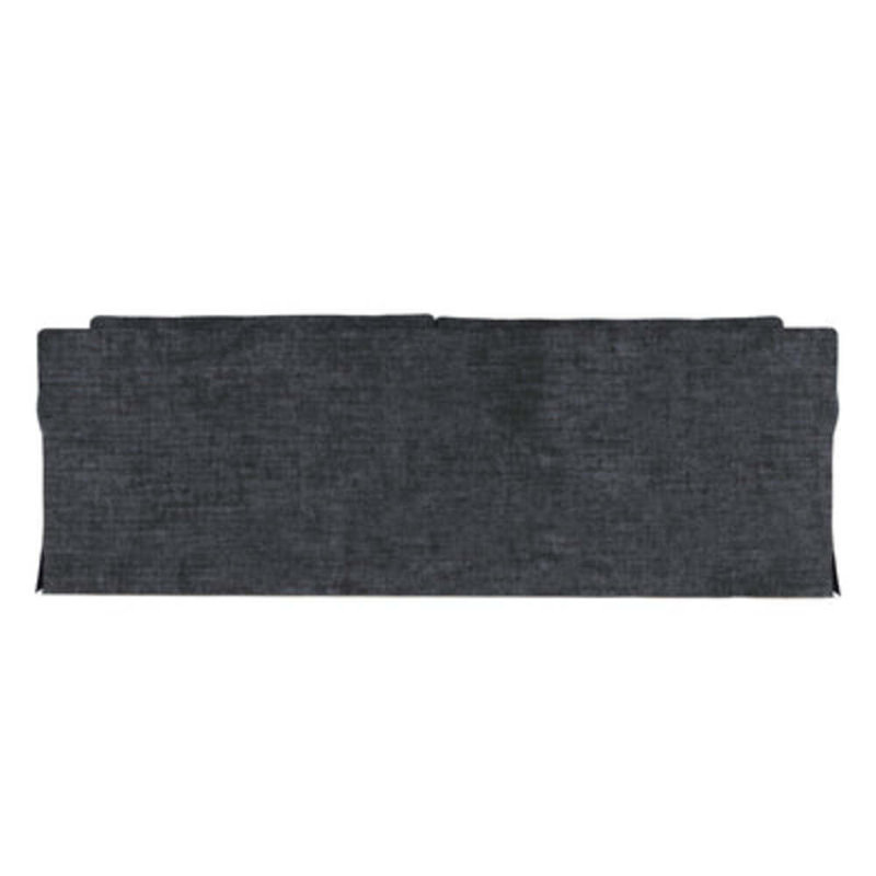 Ludlow Rolled-Arm Skirted Sofa, 34" H x 108" W x 38" D, Weathered, Crushed Velvet Graphite
