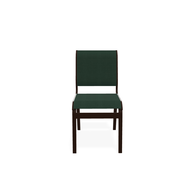 Chaise d'appoint de salle à manger Hiraku, Vert forêt 22D Sunbrella® vert, Kona texturé