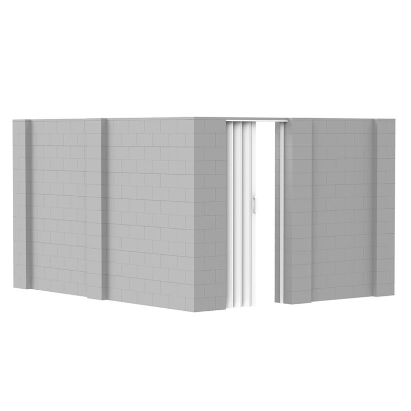 EverBlock Office Partitions, 84" H x 144" W x 120" D, Light Grey