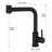 Stainless Steel Black Bathroom Faucet With Pull-Out - Versatile Look For Daily Use 360 Swivel Pull-Down