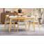 Ensemble de salle à manger 1 table 4 chaises, structure en bois d'hévéa, plateau en faux bois, rétro - élégant pour la cuisine et la salle à manger familiale-1967660760