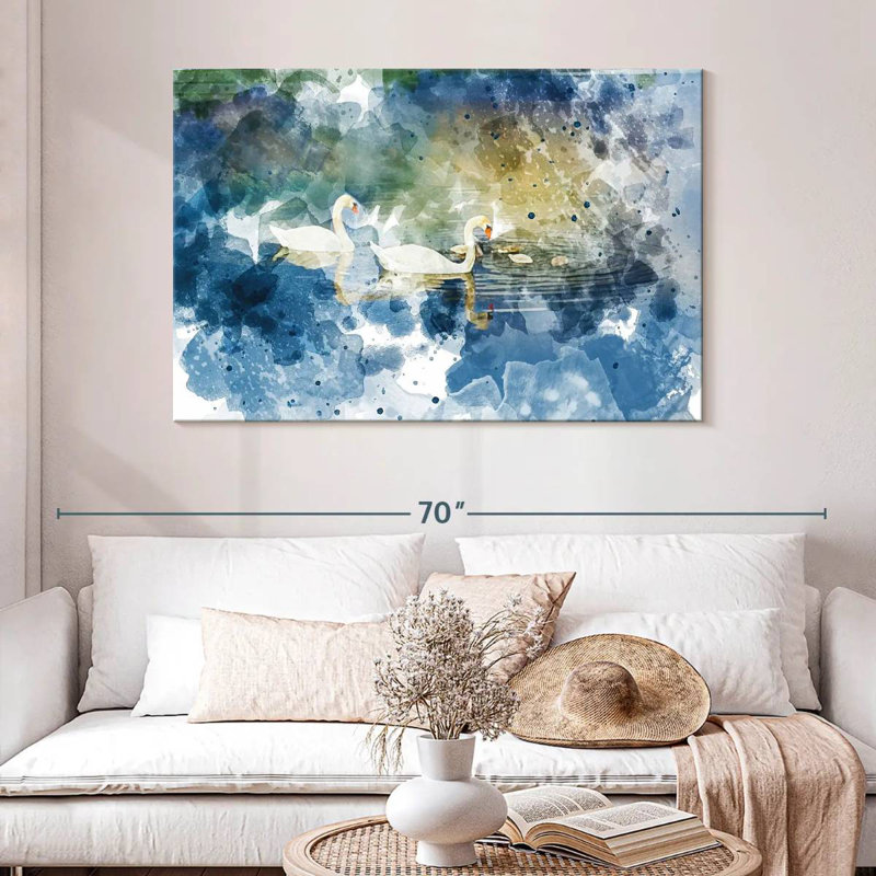 Brampt Wooing Swans, 32" H x 48" W