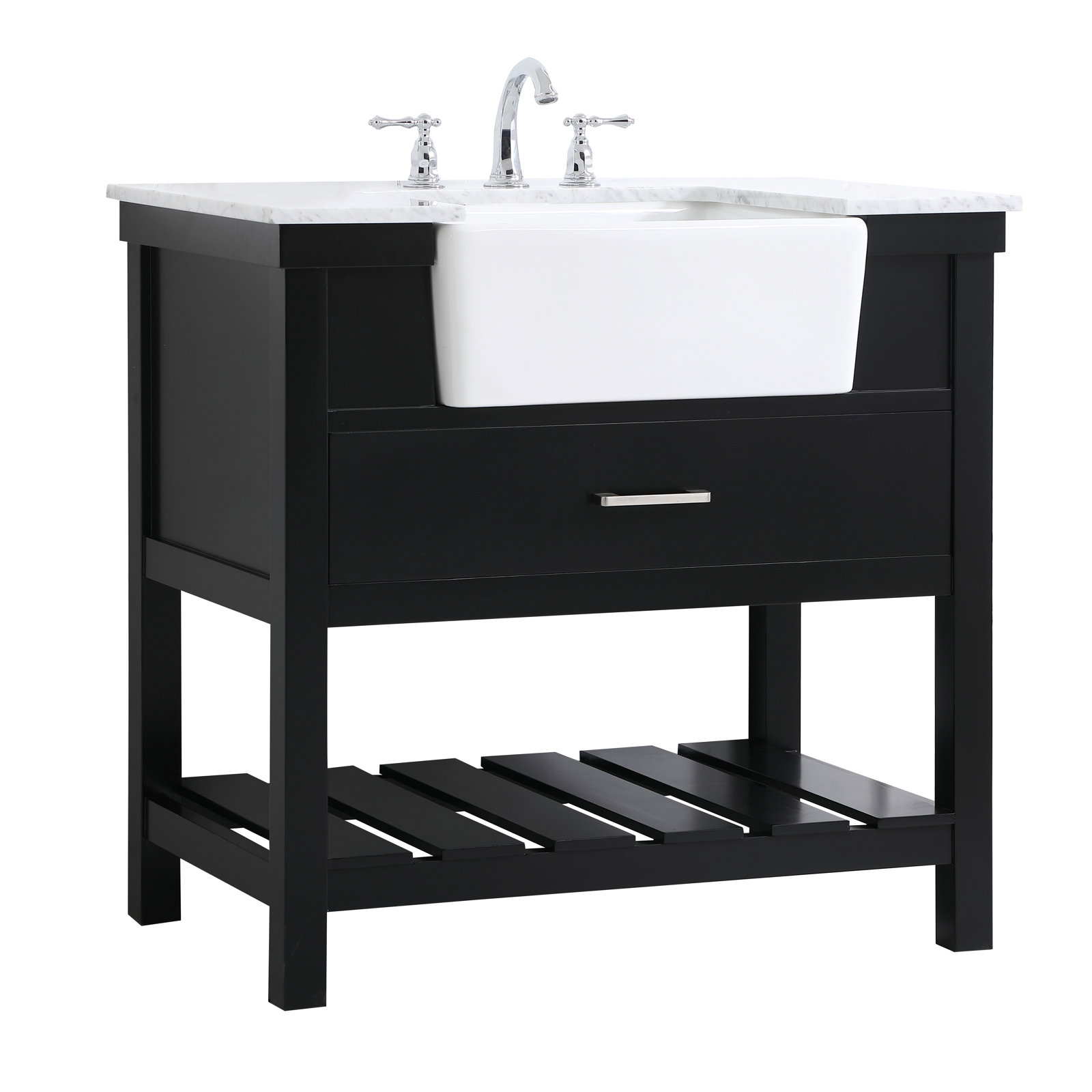 Pelaghia 36'' Single Bathroom Vanity, Black