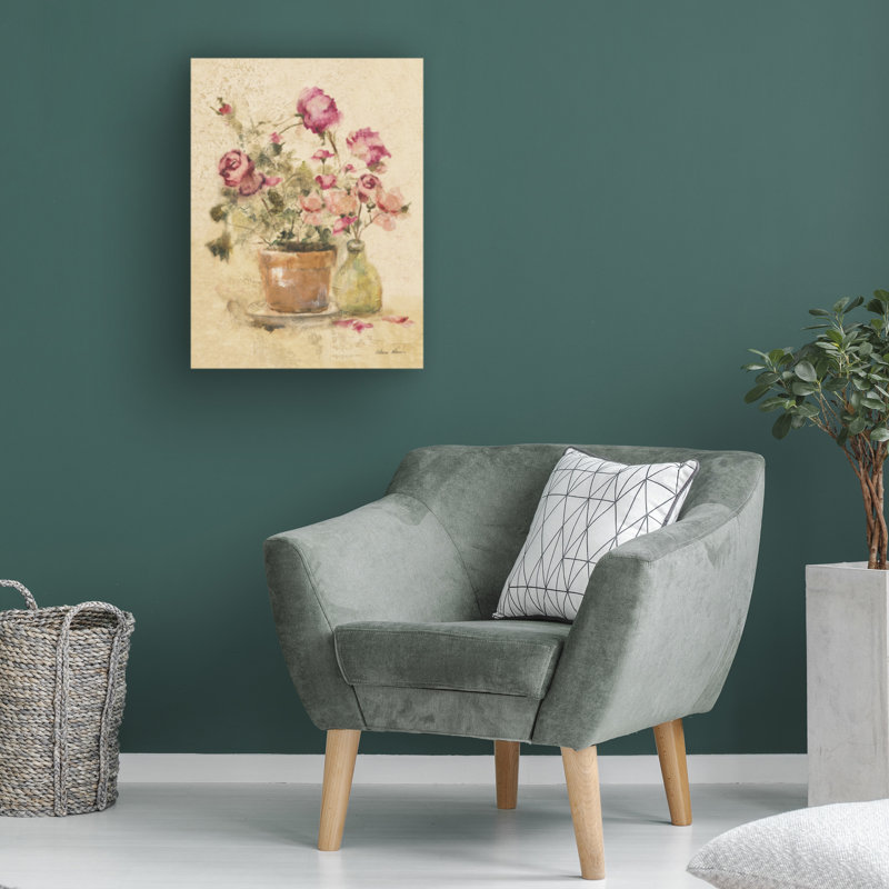 Art sur toile «bolologia cheri blum roses VI», H 19 po x l 14 po
