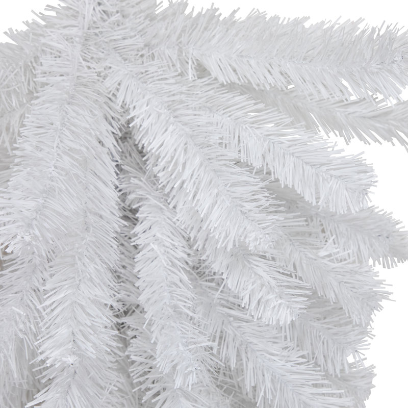 Pine Artificial Teardrop Christmas Swag - Unlit, 2' 6" L, White