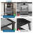 Yaro 4-Tier Media Stand Audio Cabinet,Height Adjustable